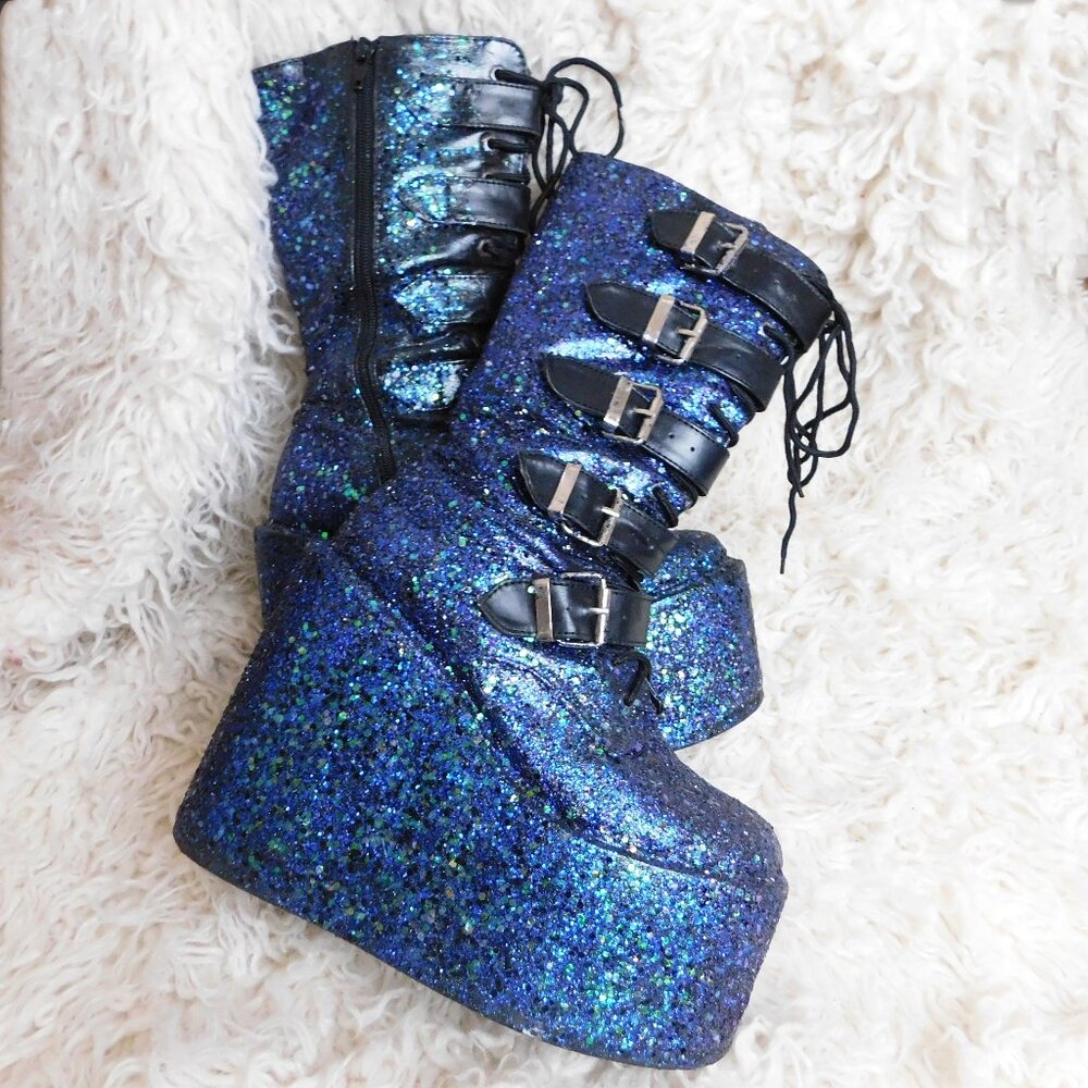DIY Glitter Demonia Boots